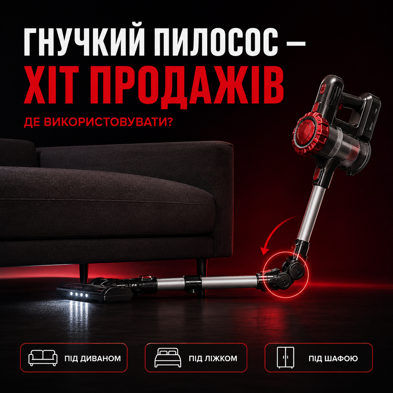 бездротовий пилосос Zip line top ZT-1504